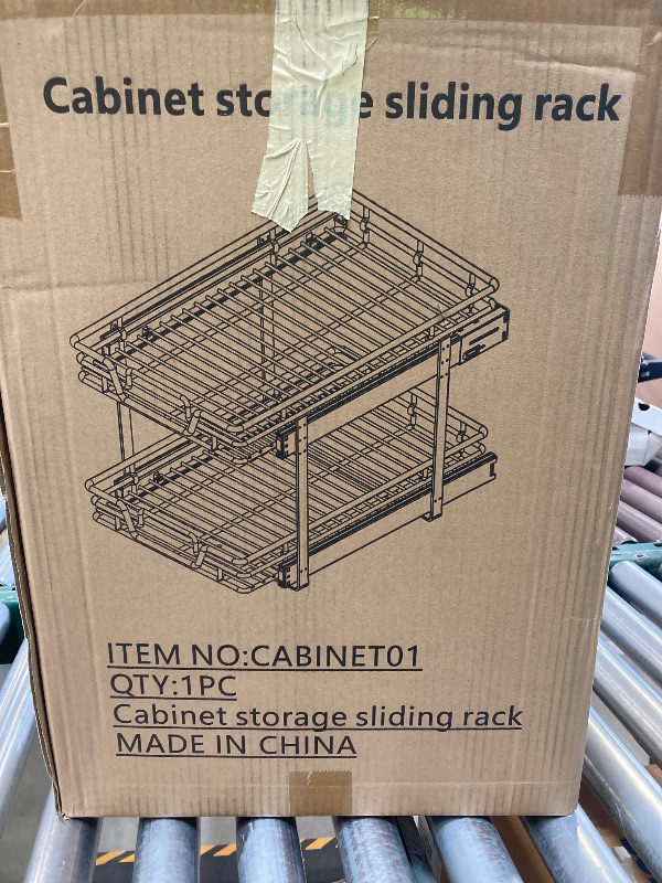 Photo 1 of cabinet storage sliding rack