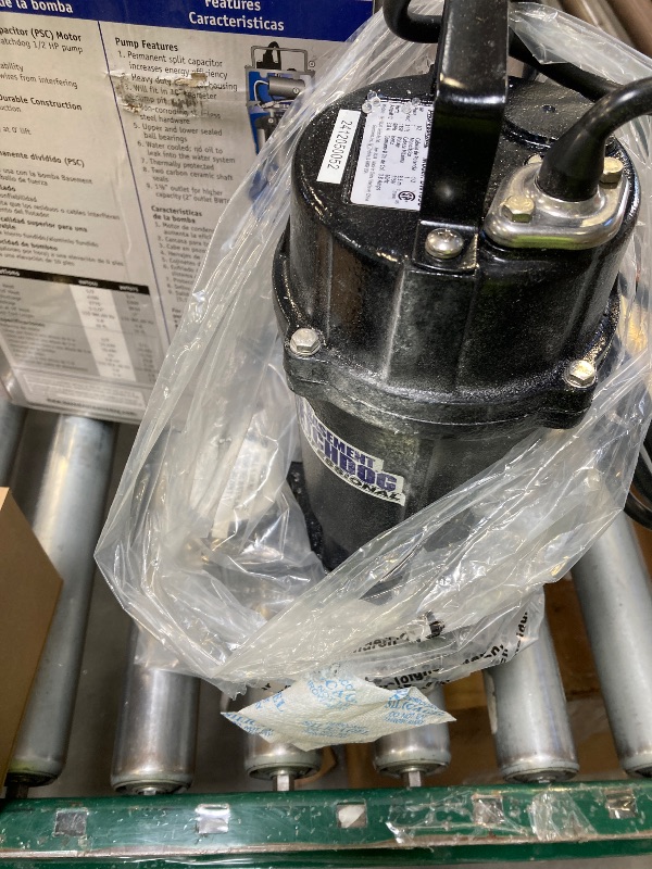 Photo 1 of THE BASEMENT WATCHDOG Model BWT050 ½ HP 4,100 GPH at 0 ft. and 2,770 GPH at 10 ft. Cast Iron/Cast Aluminum Submersible Sump Pump with Caged Dual Micro Reed Float Switch