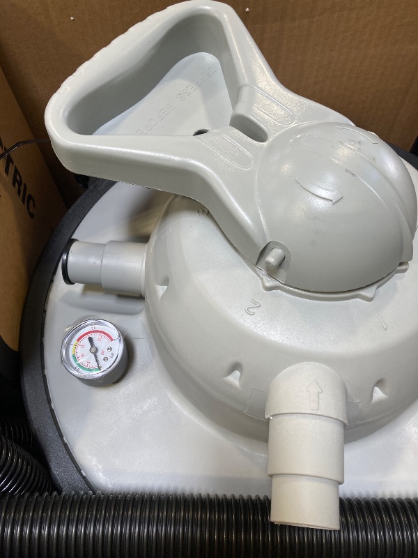 Photo 1 of EVAJOY Sand Filter Pump, 2000GPH Swimming Pool Pump with 7-Way Valve, Dual Water Tanks, 25.9ft Power Cord for Easy Installation, Compatible with up to 8000 Gallon Above Ground Pools