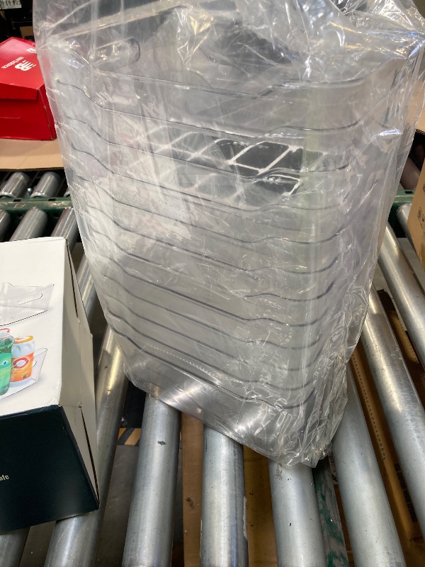 Photo 1 of 12 pack clear plastic storage bins. kitchen use cleaning school supplies storage bins for home and office use