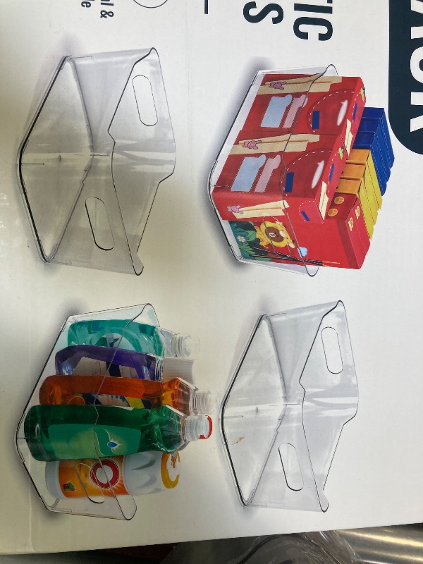 Photo 1 of 12 pack clear plastic storage bins. kitchen use cleaning school supplies storage bins for home and office use