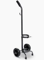 Photo 1 of portable oxygen stand cart with wheels. single tank mobile cart
