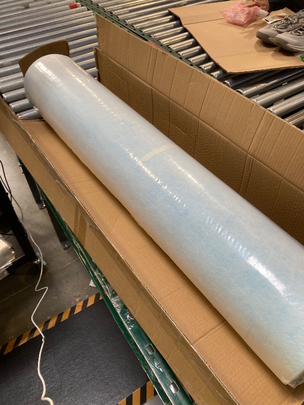 Photo 1 of temporary floor protection roll out blue floor
