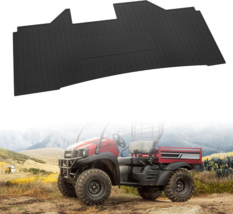 Photo 1 of sautvs tpe floor mat for kawasaki mule rubber front row floor liner all weather protection slush mat for mule 600 