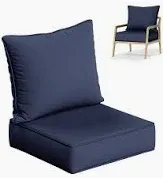 Photo 1 of sunbrella blue patio chair cushions set of 2