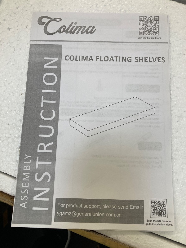 Photo 1 of Colima 24" Modern Wood Floating Shelves, 2-Pack, 1.3" Thick, Wall Mounted, 50 lbs Capacity, Bedroom, Bathroom, Kitchen
