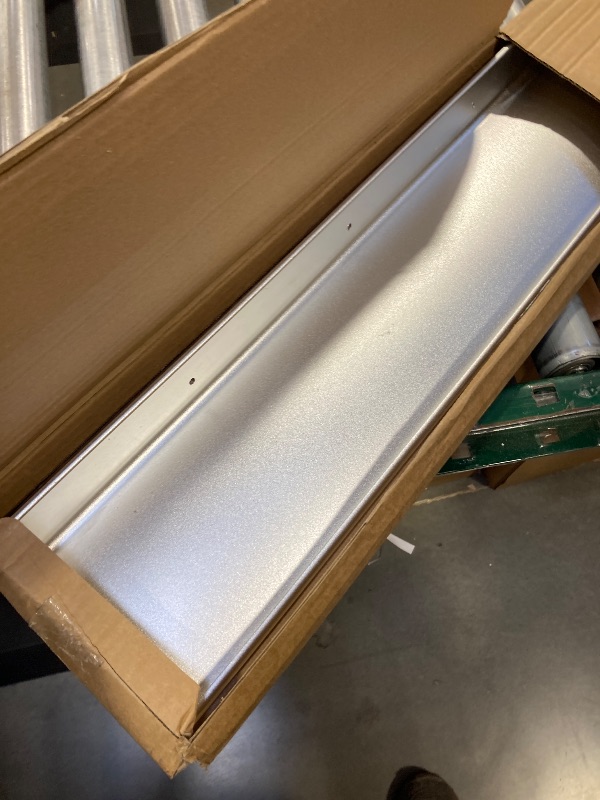 Photo 1 of Extra Wide 5.12" W Door rain drip Guard Overhead,43.3" L Aluminum drip Cap for Exterior Doors Window Top,rain drip Edge Flashing,Water Deflector,rain Diverter,Anodized Silver 1PCS 