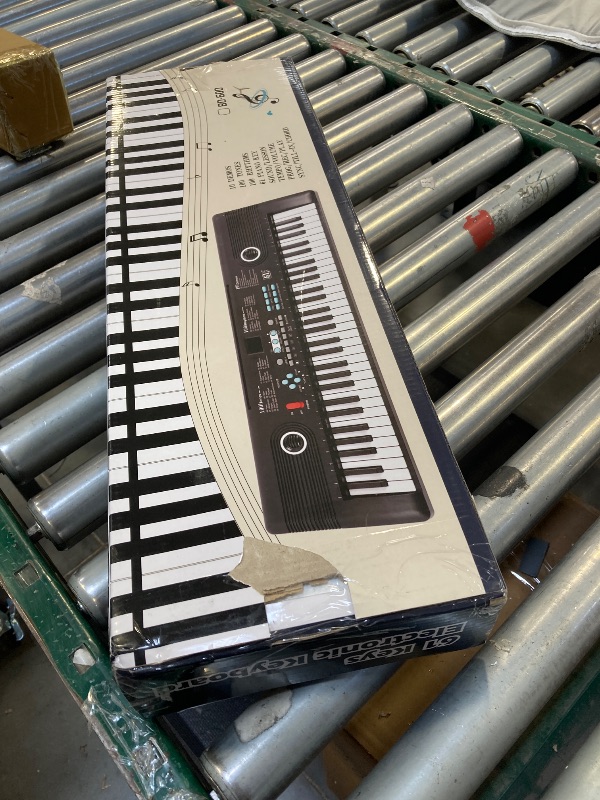 Photo 1 of 61 key keyboard Piano,Portable Electronic Digital Piano,Built In Dual Speakers,External Microphone,Power Plug,Rich Teaching Content,Multi-Functional Electronic Piano Suitable For Beginners Black