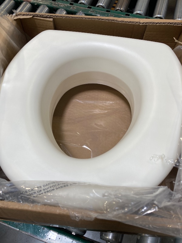Photo 1 of Raised Toilet Seat, 4.5" Riser, Non-Locking, Fits Most Toilets 