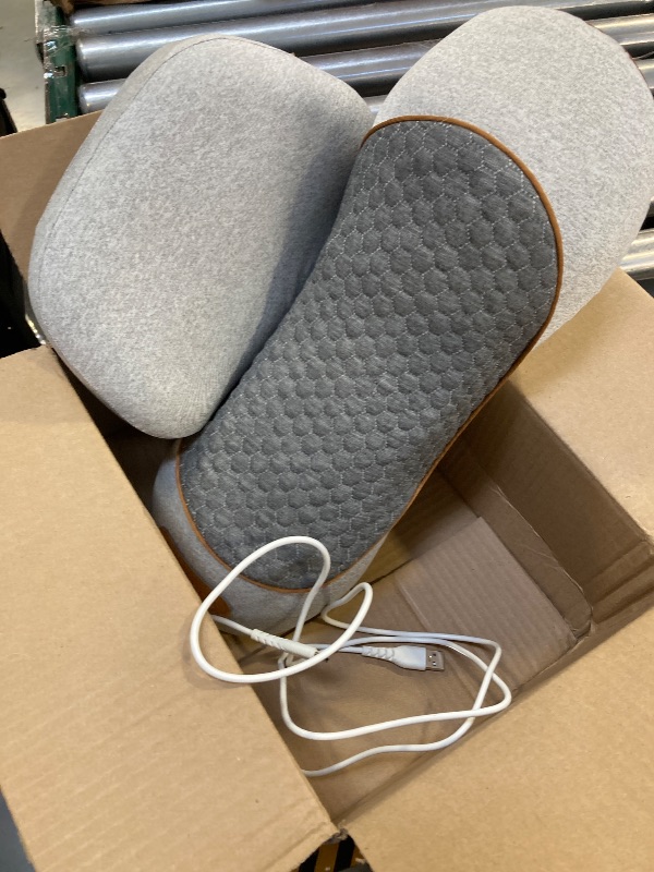 Photo 1 of Neck Support Sleep Pillow, Adjustable Height Heating Vibration Pillow, Cervical Comfort Daily Care (Space Gray) 