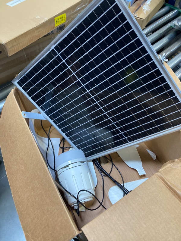 Photo 1 of 12 Inch Solar Panel Powered Fan, 2 in 1 Solar Panel or AC Charger Powered Fan 12W 