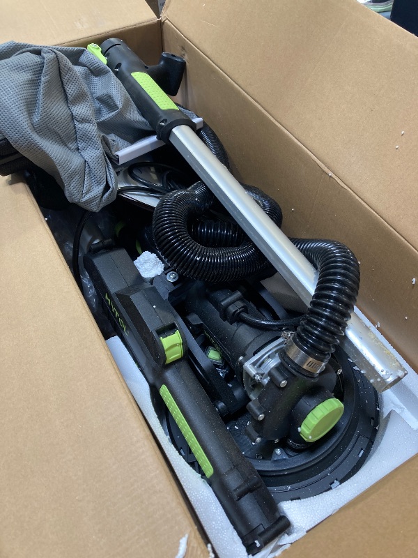 Photo 1 of Drywall Sander, 7.2A Electric Drywall Sander with Vacuum Dust Collection, LED Light, 6 Variable Speed Digital Display 900-1800RPM, Foldable & Extendable Handle, 9 Sanding Discs&3 Grid Sandpaper 