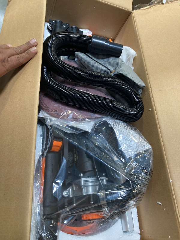 Photo 1 of Electric Drywall Sander with Vacuum Dust Collection, Variable Speed, LED Light, Foldable Handle, Sanding Discs & Grids 