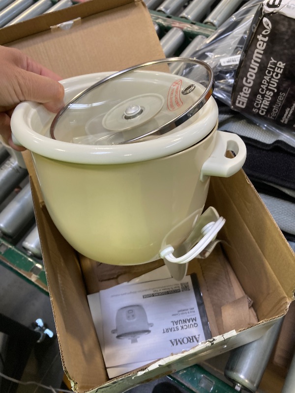 Photo 1 of AROMA® Mini Rice Cooker, 2-Cup (Uncooked) / 4-Cup (Cooked), Grain Cooker, Soup Maker, Oatmeal Cooker, Auto Keep Warm, 1 Qt, Milk Tea color