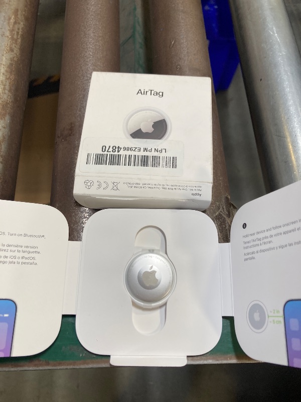 Photo 1 of Apple AirTag. Keep Track of and find Your Keys, Wallet, Luggage, Backpack, and More. Simple one-tap Set up with iPhone or iPad