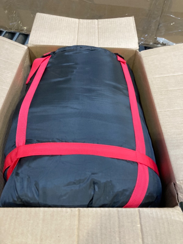 Photo 1 of Ohuhu Double Sleeping Bag for Adults with 2 Pillows, Queen Size Two Person Sleeping Bag for Camping Hiking Backpacking 2 Person Sleeping Bags for Cold Weather & Warm (Black)