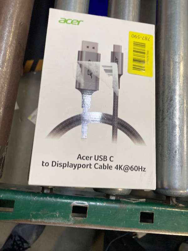 Photo 1 of acer USB C to DisplayPort Cable 6.6 FT (4K@60HZ 2K@165Hz), Type-C to DisplayPort Cord (Sturdy Aluminum, Plug & Play) Thunderbolt 3/4/5 Compatible with MacBook Pro/Air, iPhone 16 Pro/Max, XPS, Surface