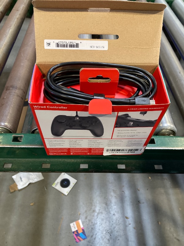 Photo 1 of PowerA Nintendo Switch Wired Controller - Black, Detachable 10ft USB Cable, No Battery Required, Officially Licensed By Nintendo