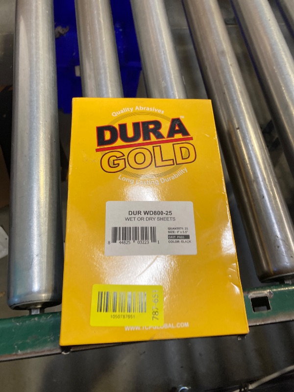 Photo 1 of Dura-Gold Premium 800 Grit Wet or Dry Sandpaper Sheets, 5-1/2" x 9", Box of 25 - Car Color Sanding, Detailing, Polishing Automotive, Woodworking Wood Furniture, Metal Finishing, Hand Sand Block Sander