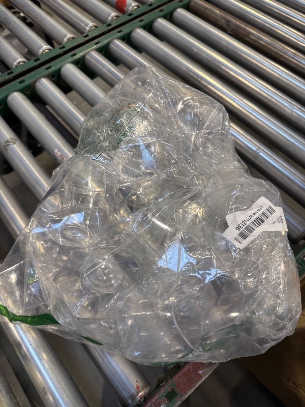 Photo 1 of 40 count Diamond Unbreakable Stemless Plastic Wine Champagne Whiskey Glasses Elegant Durable Disposable Indoor Outdoor Ideal for Home, Office, Bars, Wedding, 12 Ounce Cups (Clear)