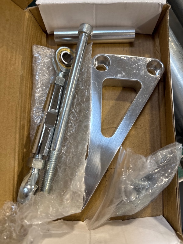 Photo 1 of SBC Alternator Bracket, Long Water Pump Lwp Aluminum Alternator Bracket Kit Polished for Chevy SBC 350 Small Block Engine