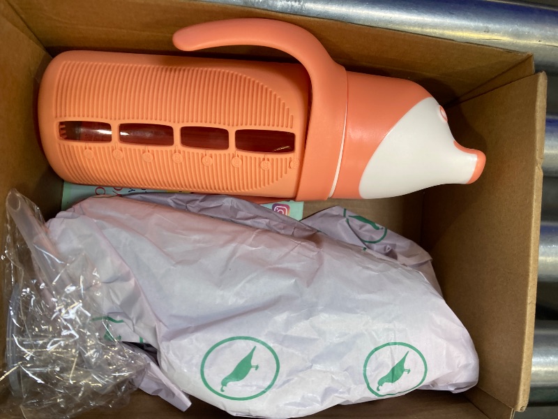 Photo 1 of Set of 2 - Glass Sippy Cup for Toddlers - The Luca | Spill-Proof | Silicone Straw | Mint Green & Orange | 8 oz | Liquids Never Touch Plastic | Removable Handles… (orange)