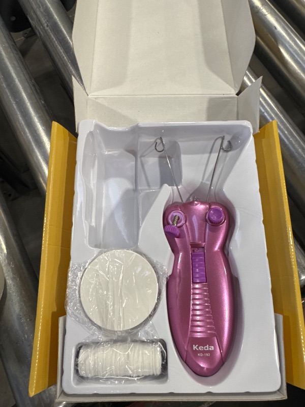Photo 1 of WAYCOM Ladies Facial Hair Remover Electric Women's Beauty Epilator Facial Threading Hair Removal Shaver Face Massager Pull Faces Delicate Device Depilation -Birthday Christmas Day Present(Purple)