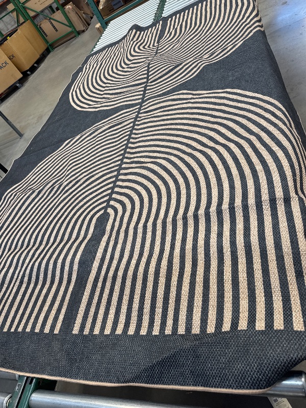 Photo 1 of  Modern Rainbow Easy Jute Rug, 6x9 Area Rugs for Living Room Outdoor Patio Washable Indoor Outdoor Dining Room Carpet, Farmhouse Large Non Slip Carpet for Bedromm Backyard Office