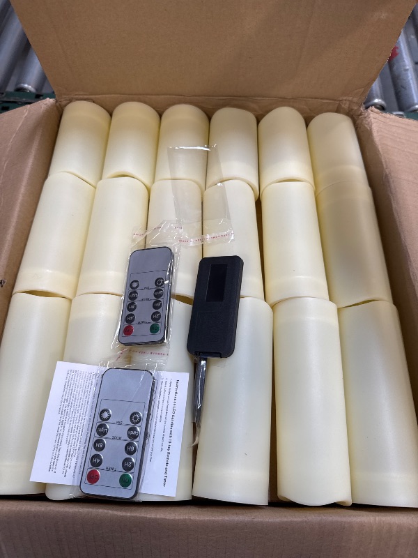 Photo 1 of pliadvbu Flameless LED Candles 72 Pack, Outdoor Realistic Waterproof Votive Candles with 4 Remote Control and Timer for Halloween Wedding Festival Decor, (H 4" 5" 6" x D 2.2")
