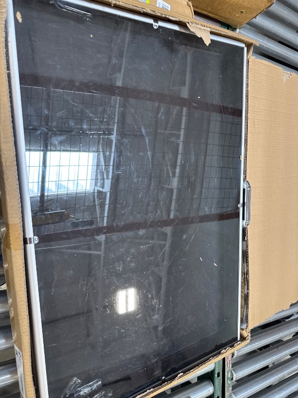 Photo 1 of 34 IN X 22 IN Card Show Display Case, Large AluminumTrading Card Display Case Suitable for Sports Card/TCG/Jewelry Collection, Silver 1-Year Coverage
