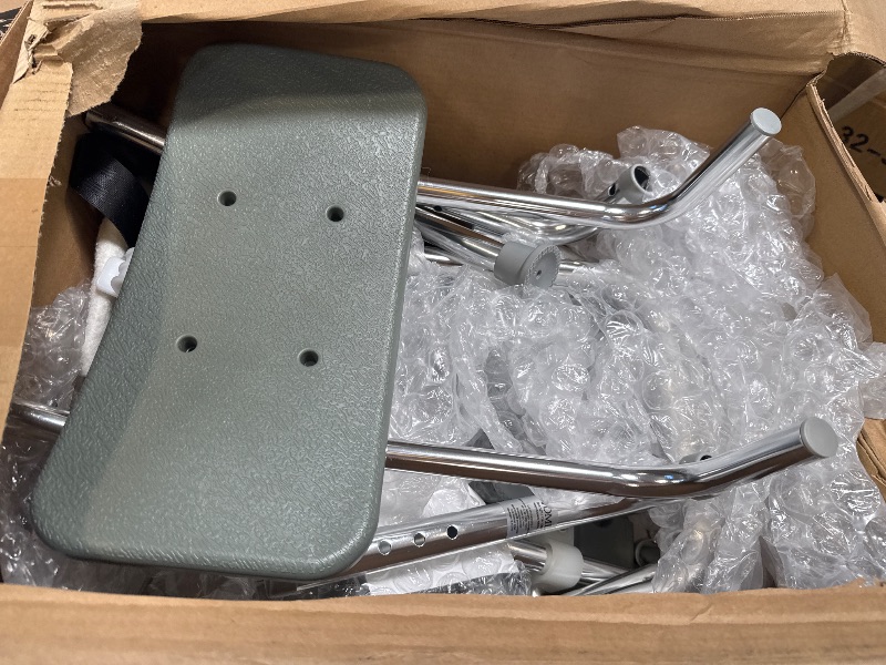 Photo 1 of DMI Tub Transfer Bench and Shower Chair with Non Slip Aluminum Body, FSA Eligible, Adjustable Seat Height and Cut Out Access