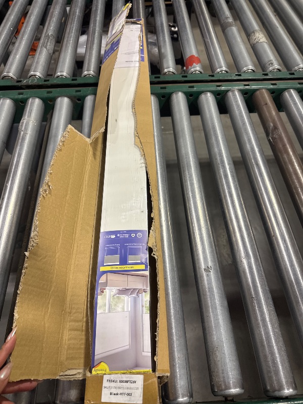 Photo 1 of Motorized Blinds No Drill Automatic Blinds for Windows Cordless Roller Shades Electric Blinds with Remote Control Smart Blinds (Black, 31 x 72)
