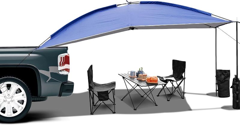 Photo 1 of UBOWAY Awning Sun Shelter: Waterproof Auto Canopy Camper Trailer Tent Roof Top for SUV Minivan Hatchback Camping Outdoor Travel 5-6Persons
