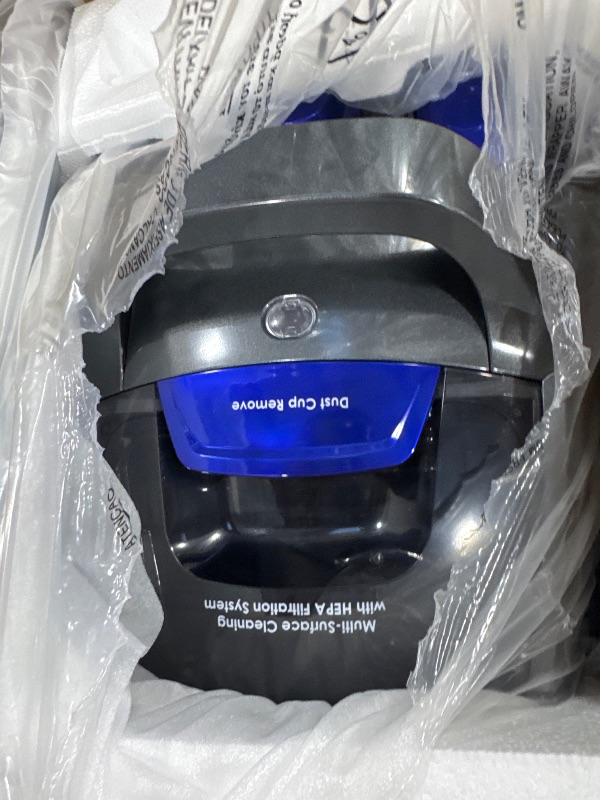 Photo 1 of Canister Vacuum Cleaner, 32Kpa 1600W Cyclon Power, Dust Full Indicator, Double HEPA Filters, 3.7Qt Large Capacity, Lightweight Vac for Hard Floors, Carpets, Pet Hair, Blue

