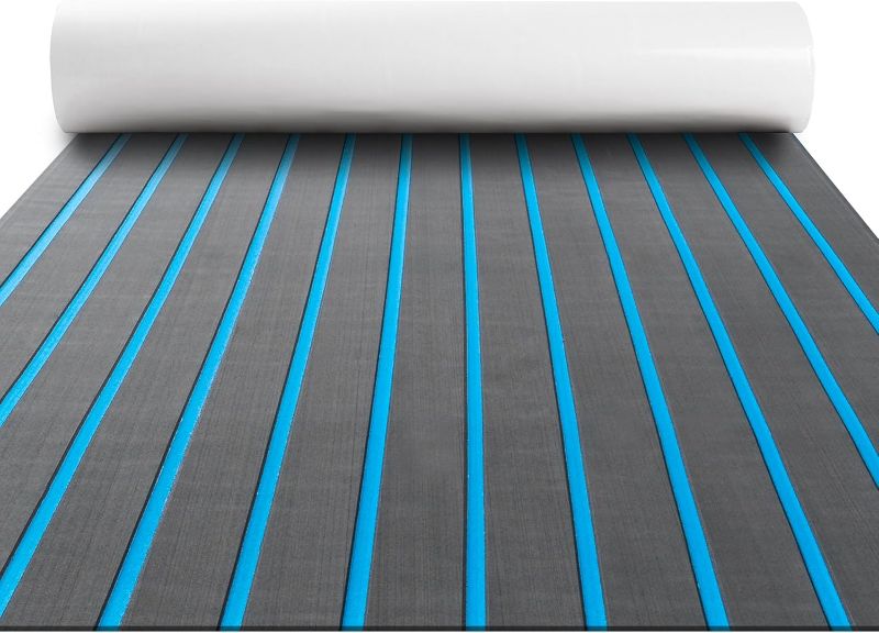 Photo 1 of FOCEAN Boat Flooring EVA Foam Boat Decking Faux Teak Marine Flooring Boat Mat Boat Carpet Sheet for Motorboat RV Yacht Kayak Surfboard, 94.5"x 47.2"/35.4"/23.6"/15.7"
