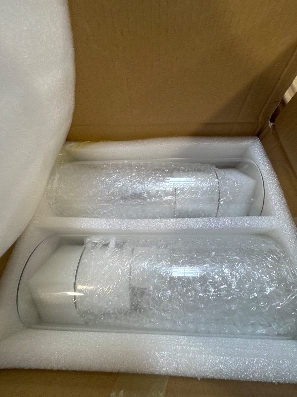 Photo 1 of 48 Pack Glass Cylinder Vases 4,6,8,10 Inch Tall Clear Flower Vase Hurricane Floating Candle Holder for Table Centerpiece Wedding Home Decor
