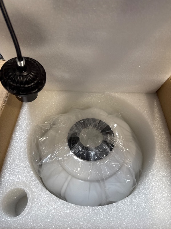Photo 1 of White Glass Pendant Light