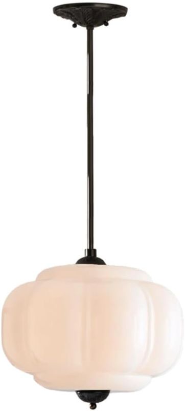 Photo 1 of White Glass Pendant Light