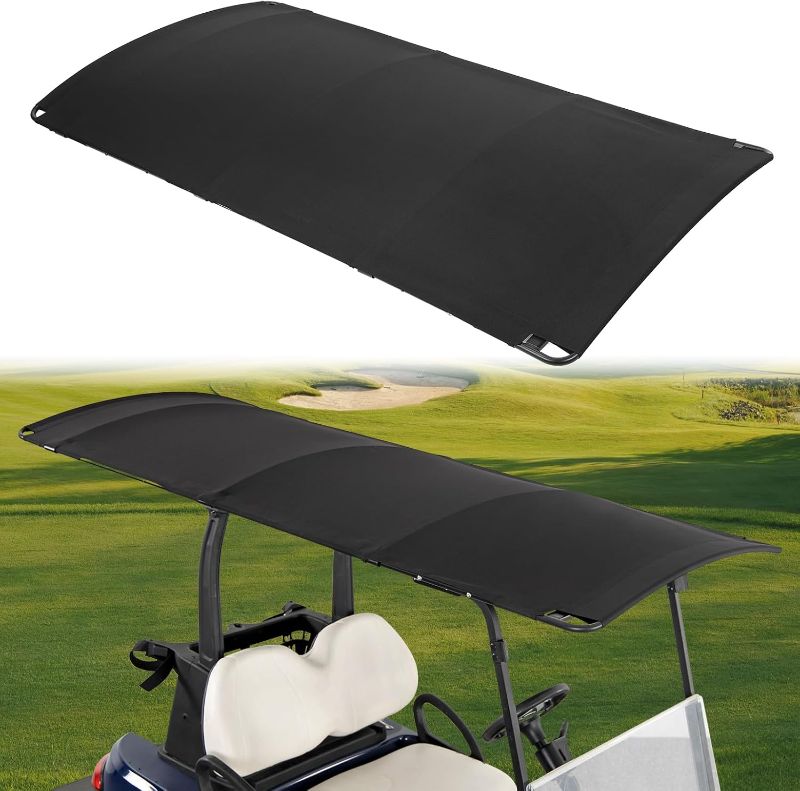 Photo 1 of KEMIMOTO Canvas Golf Cart Sun Top, 85" Extended Golf Cart Roof, Mounting Brackets Included, Compatible with Club Car Precedent Onward Tempo
