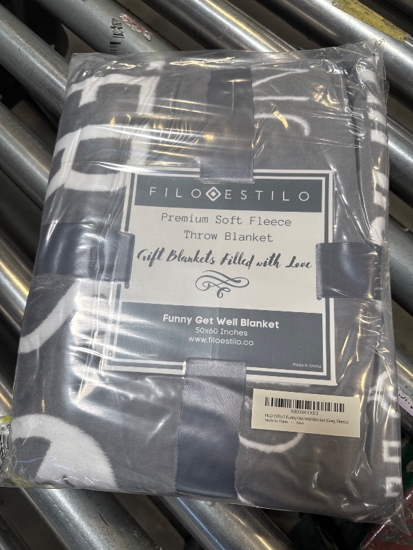 Photo 1 of FILO ESTILO Funny Get Well Soon Gifts for Women or Men, Healing Blanket, Post Surgery, Fun Recovery Presents for Sick Friends, Cheer Up and Feel Better (Grey)