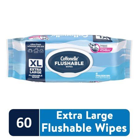 Photo 1 of Cottonelle Ultra Fresh XL Flushable Wipes Box of 8 (60 wipes each )
