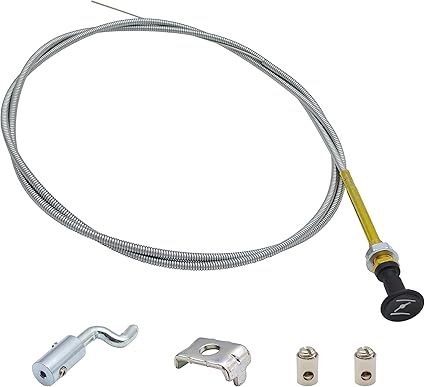 Photo 1 of YGQ Universal Push Pull Choke Control Cable 63 inch Inner 60 inch Conduit with Heavy Duty Outer Sheath Silver for 237 Rotary 703971 290831 (Wire Travel: 2 inch)