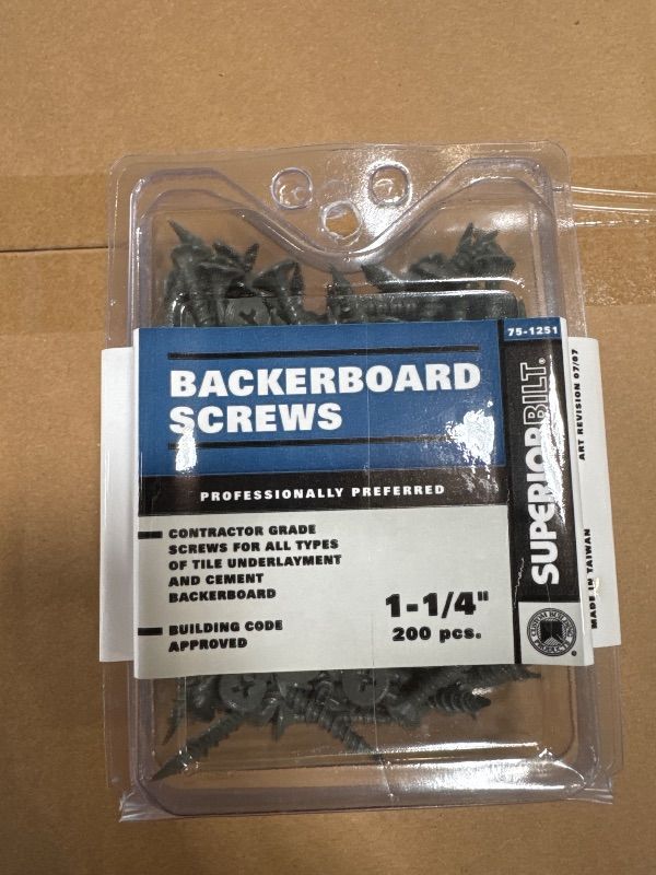 Photo 1 of Backerboard Screws 1-1/4" Box of 200