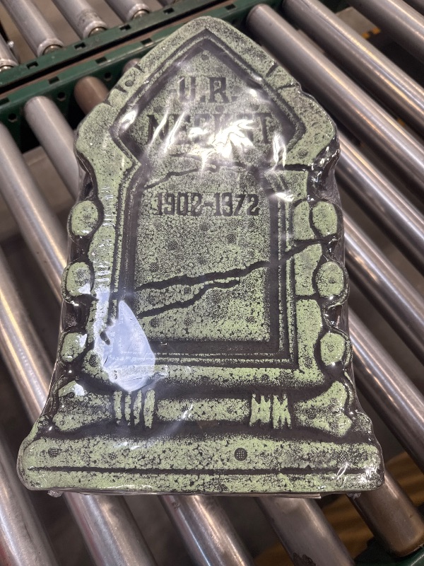 Photo 1 of JOYIN 5 Pack Halloween Graveyard Tombstone Decorations,Creepy Tombstone (2 with LED Lights) for Yard Sign Decoration Stakes, Outdoor Halloween Props, Halloween Lawn Yard Decorations