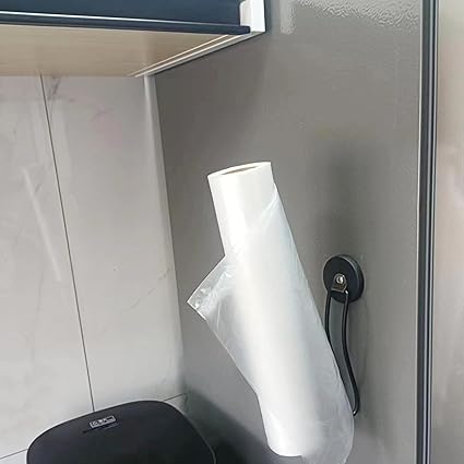 Photo 1 of 1Pcs Magnetic Paper Towel Holder,Hanging Paper Towel Holder,Black Towel Rack, Can Be Attached to Any Metal Surface, Kitchen, Bathroom, Campingindoor and Outdoor Use
