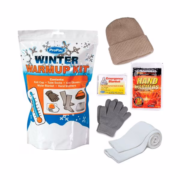 Photo 1 of Propac Winter Warmup Kit, Resealable W/Navy Beanie  (Handwarmers not Included )