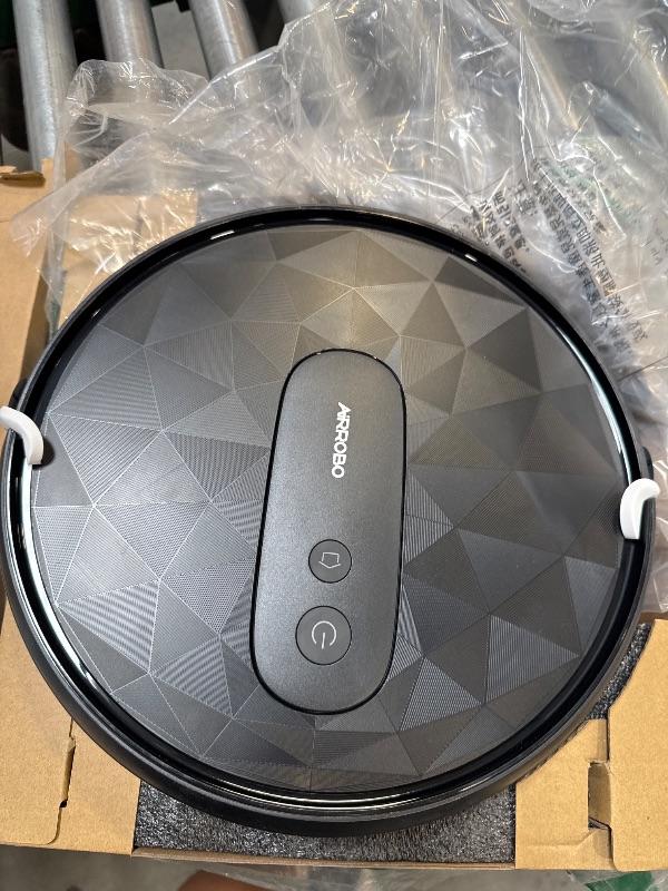 Photo 1 of AIRROBO Robot Vacuum Cleaner - Robotic Vacuums with 2800Pa Suction Power, Ideal for Pet Hair, Hard Floors, and Low Carpets - Self-Charging, App Control - 120 Minutes Runtime.