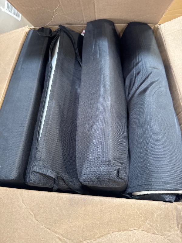 Photo 1 of Outdoor Seat Cushion 17x17 Outdoor Chair Cushion Set of 4,Patio Decorative Patio Cushions,Waterproof Fade-Resistant,with Ties and Zipper,for Outdoor Furniture,17x17x3in,Black
