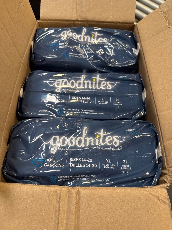 Photo 1 of Goodnites Boys' Nighttime Underwear - (63 COUNT XL )
