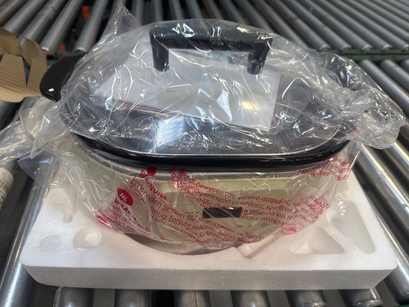 Photo 1 of MAGNIFIQUE 6 Quart Programmable Slow Cooker Removable Healthy Nonstick Pot - Small Kitchen Appliance for Family Dinners - Serves 6+ People - Heat Settings: Keep Warm Oatmeal
